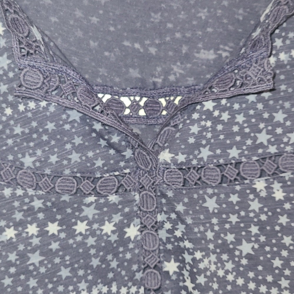Lucky Brand Sleeveless Star-Print Tank Top - Blue - Picture 3 of 10